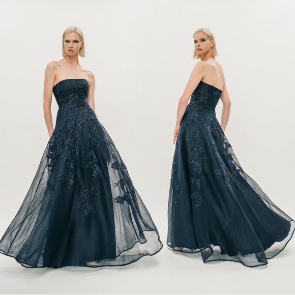 Hynes Park Elegant Navy Blue Evening Gown Mother of the Bride Dress NWOT - Picture 2 of 6